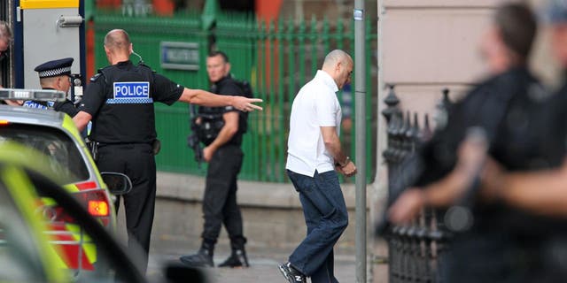 Curtis Warren, of Liverpool, arrives at The Royal Court in St Hellier, Jersey.
