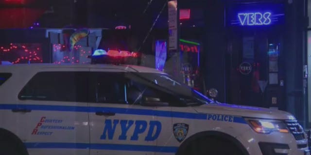 Suspect in NYC gay bar attacks arrested 2 An NYPD cruiser in front of VERS gay bar in New York City.