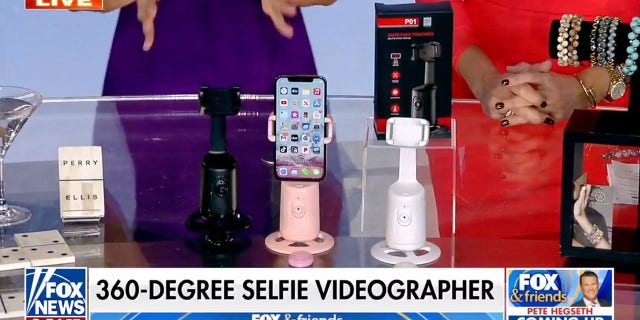 The videographer will move 360 degrees and comes with a remote. 