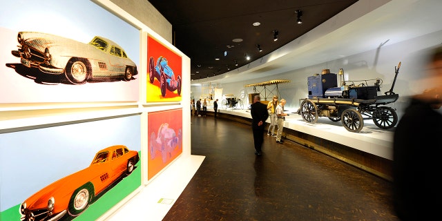 Art from the "Cars" series has been displayed at the Mercedes-Benz Museum.