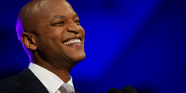 Maryland Gov.-elect Wes Moore speaks to supporters at an election night event in Baltimore, Md., Tuesday, Nov. 8, 2022.