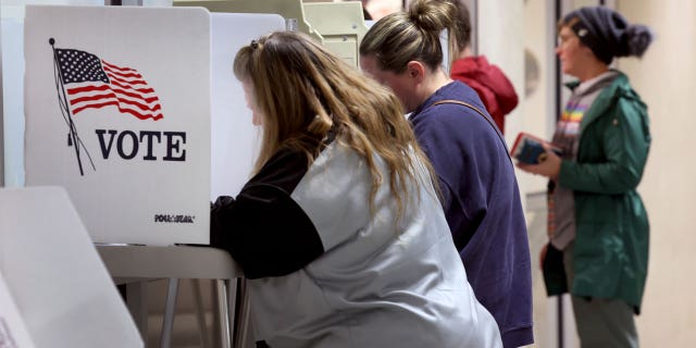 Voters in City Hall on Nov. 4, 2022, in Green Bay, Wisconsin.