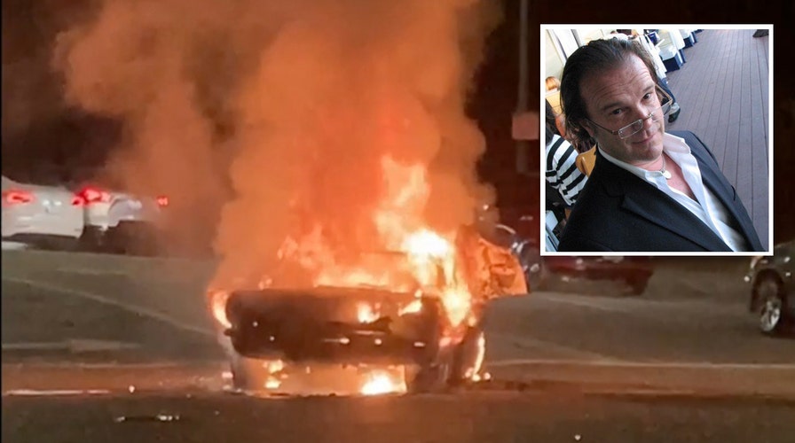 Classic Mustang erupts in flames after alleged DUI crash in California