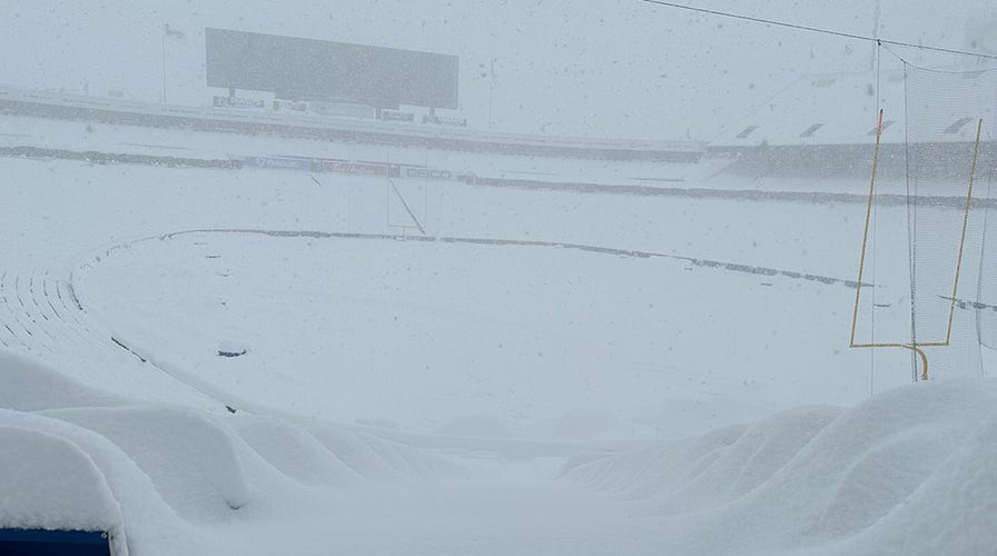 Bills stadium blanketed in snow as prepares for game in Detroit against Browns | Fox News