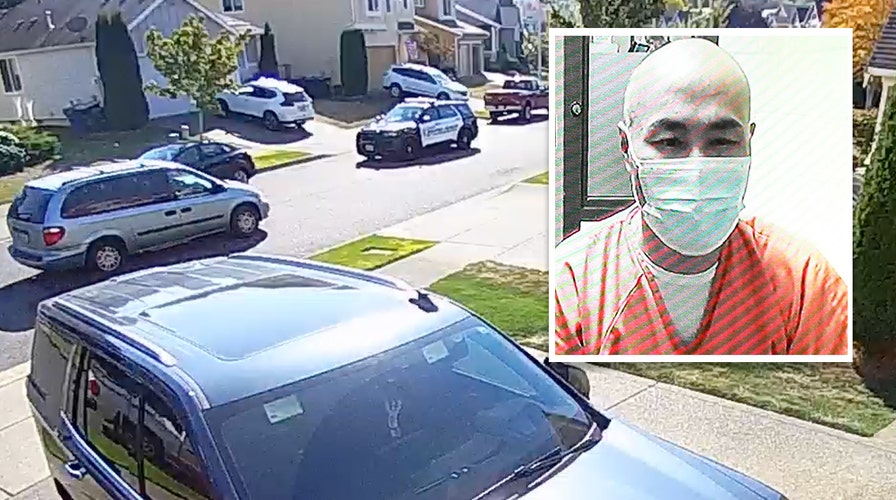 Neighborhood cameras catch Washington kidnapping suspect fleeing past responding officer