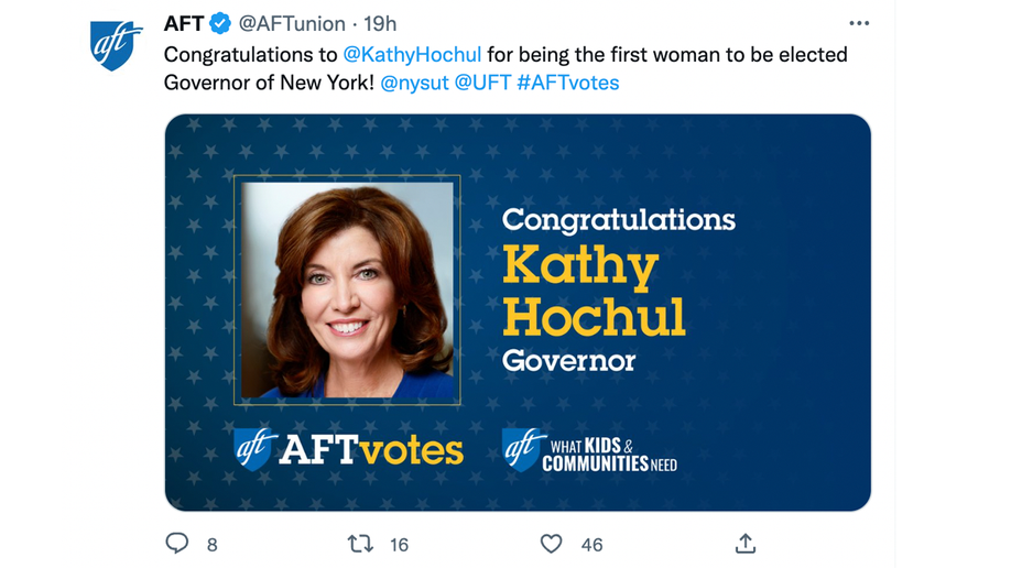 AFT Kathy Hochul tweet