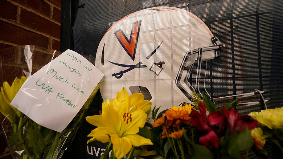 UVA mural and flowers to honor football players shot