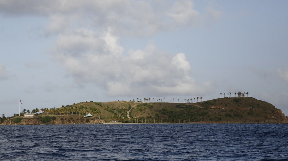 A photo of Epstein's island