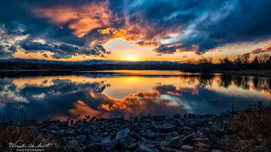 lake sunset colorado