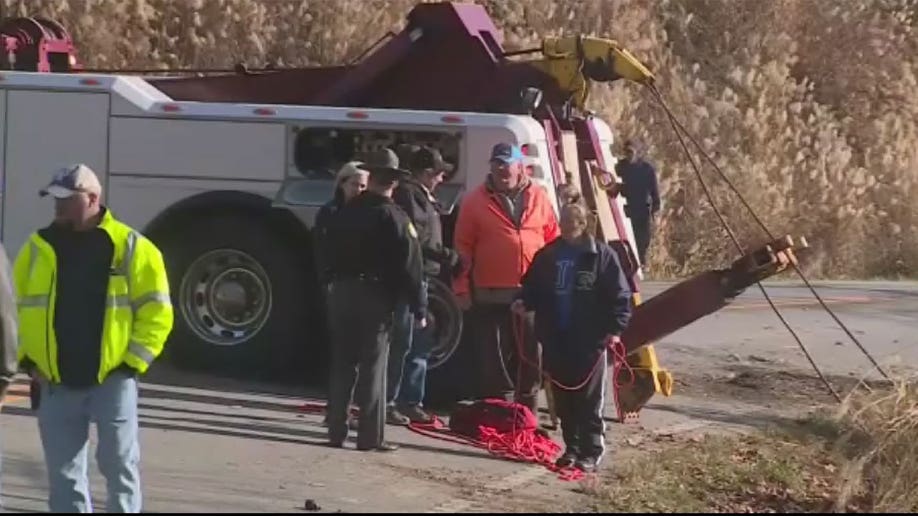 First responders at the scene of a Kentucky bus crash