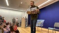 Kirk Cameron was greeted by an enthusiastic overflow crowd at Scarsdale Public Library Friday for a reading of his children's book, "As You Grow."