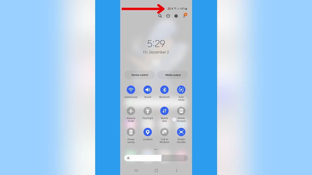 Screenshot showing shortcut buttons.