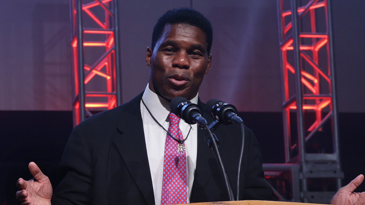 Georgia Republican Herschel Walker speaks at Senate runoff election night gathering