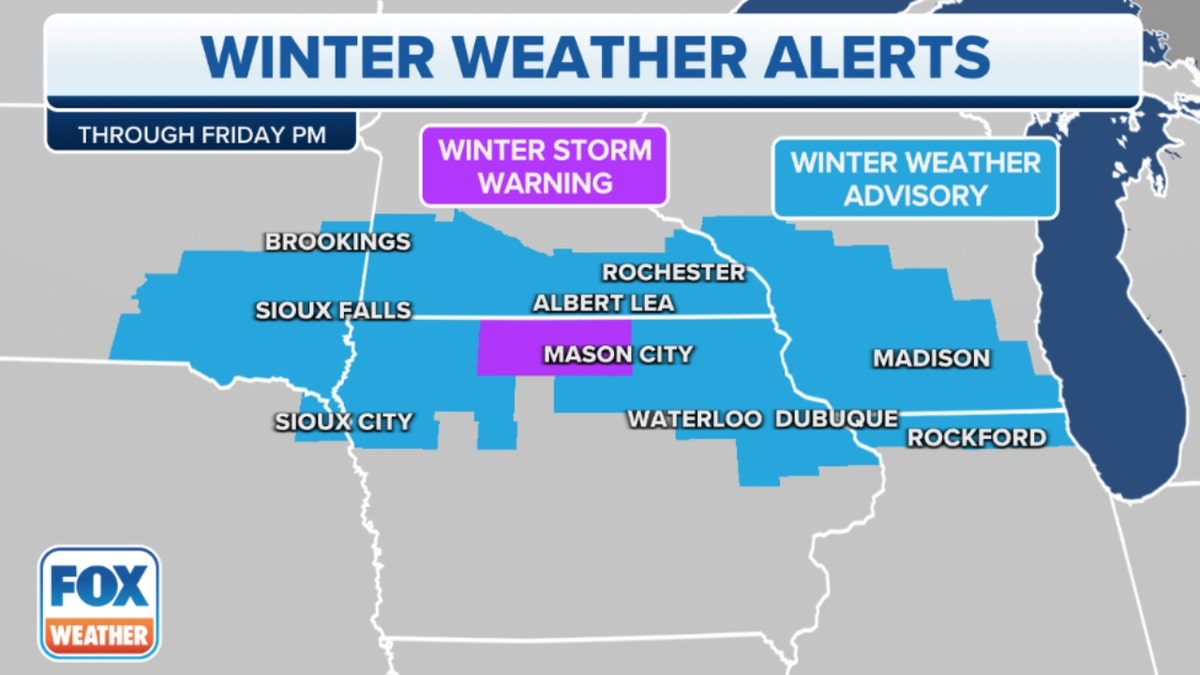 Midwest, Plains winter weather alerts
