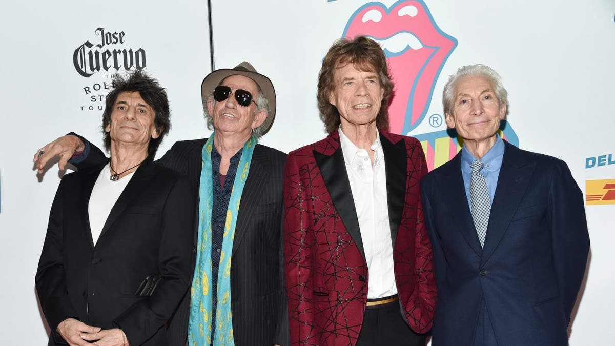 The Rolling Stones pose for a picture