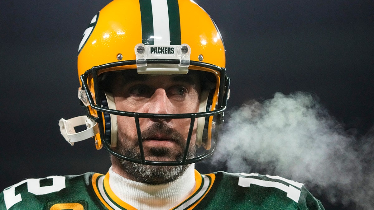 Aaron Rodgers breathes