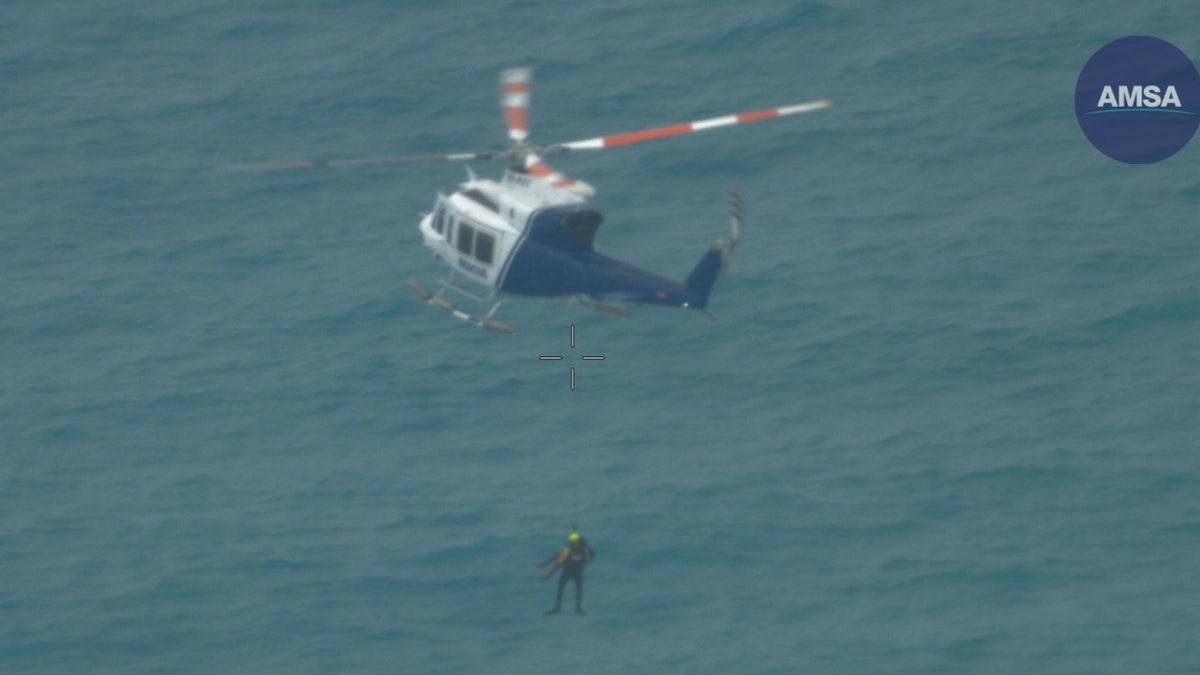 Australian man lifted to safety