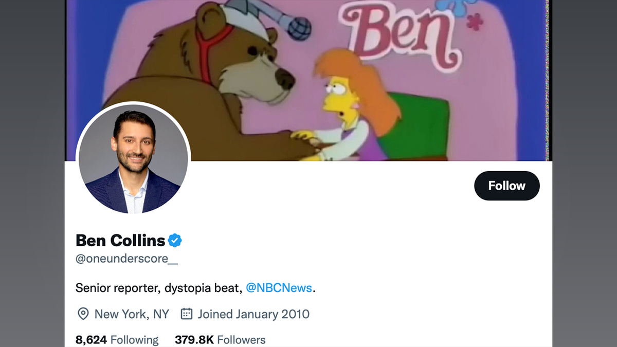 NBC News Ben Collins Twitter profile page
