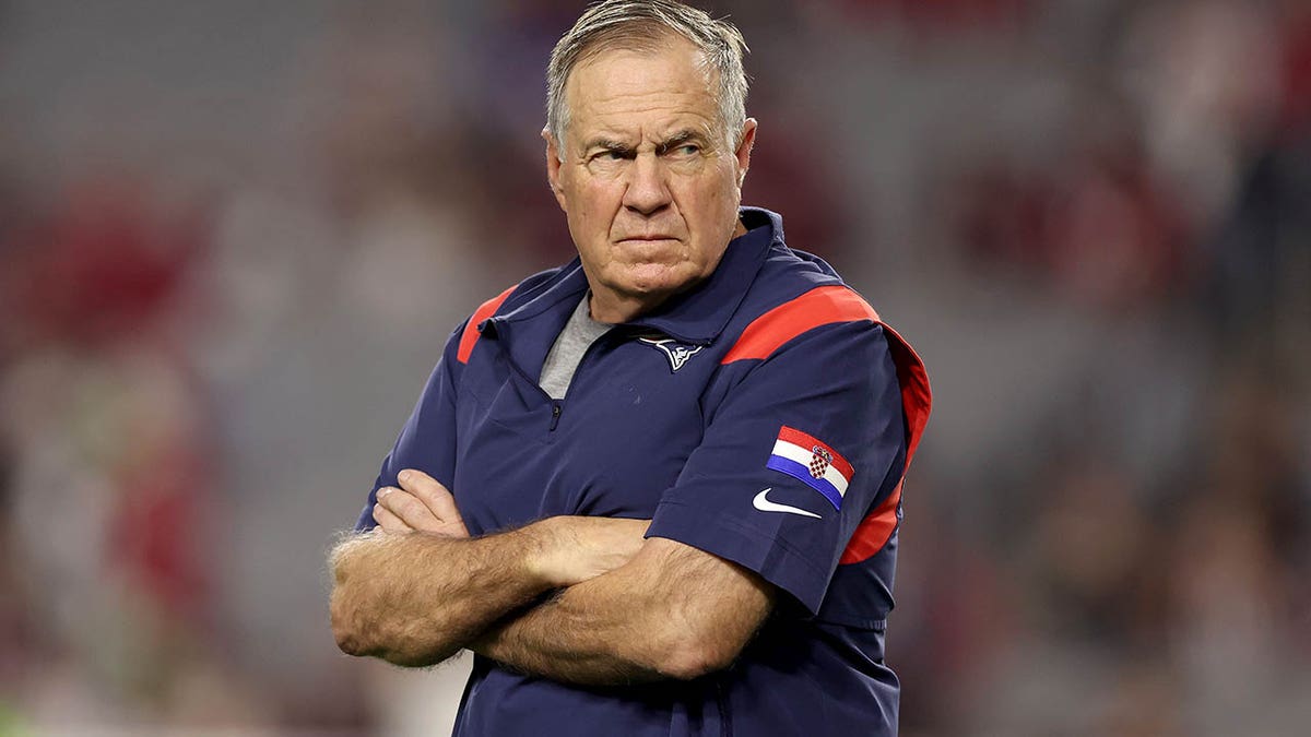 Bill Belichick with his arms crossed