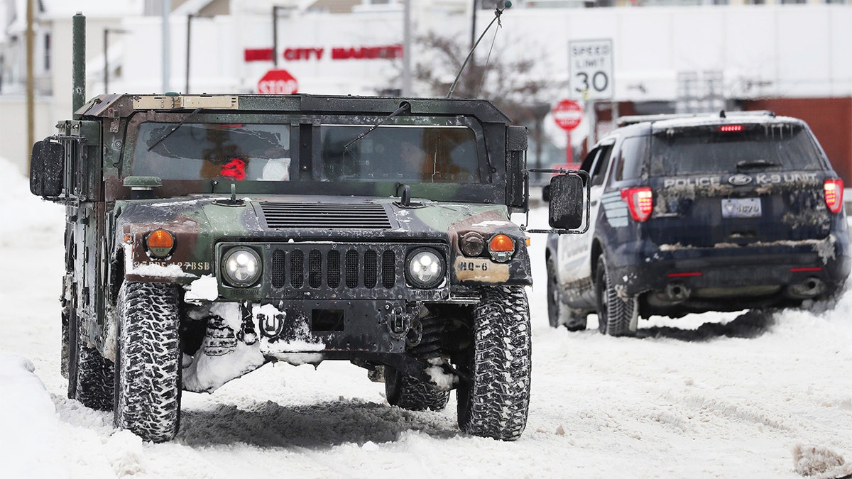 Buffalo street covered in snow after deadly blizzard