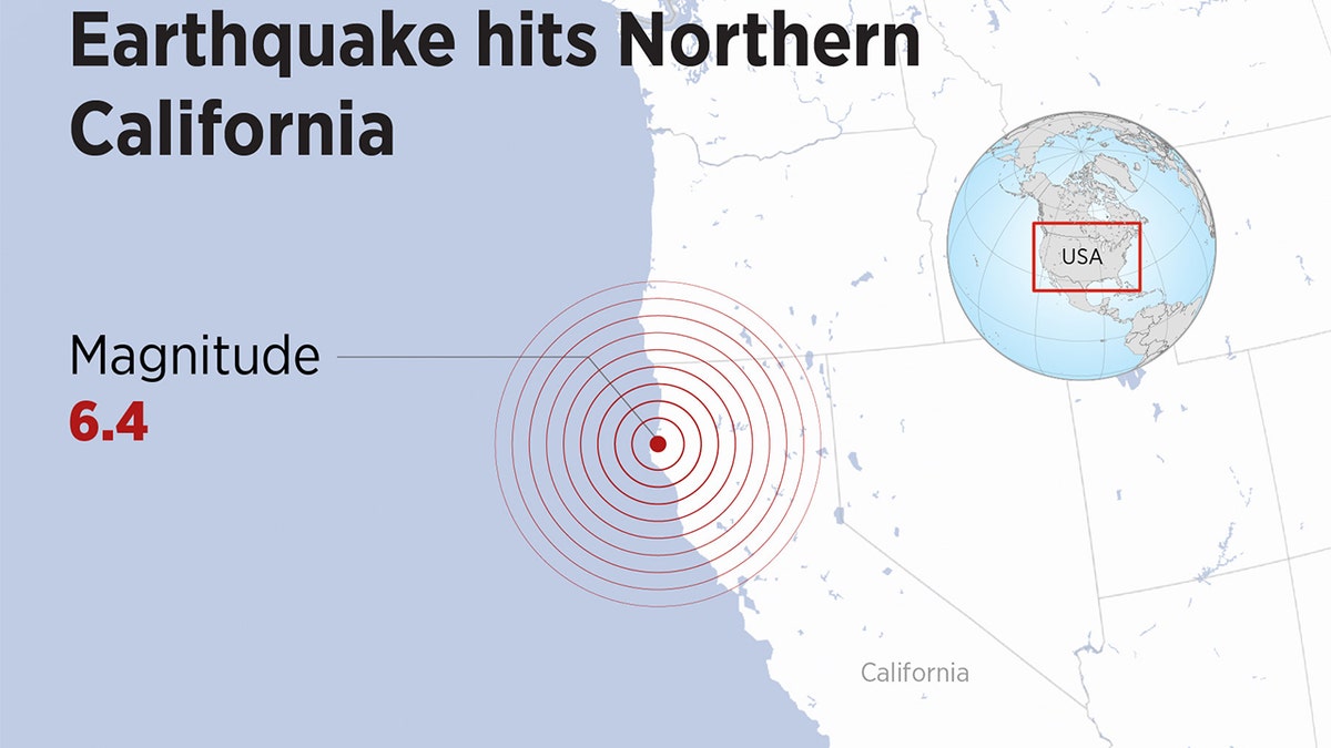 Northern California earthquake map