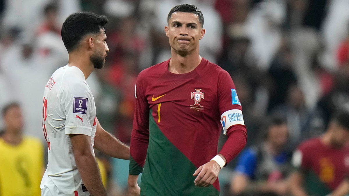 Cristiano Ronaldo grimaces