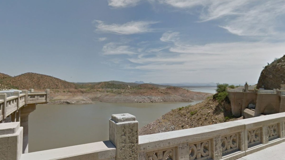 The Gila River is seen from the Coolidge Dam in Arizona