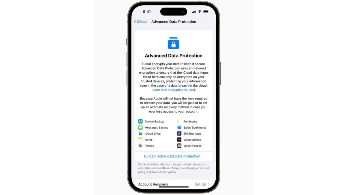 Advanced Data Protection for iCloud on a phone