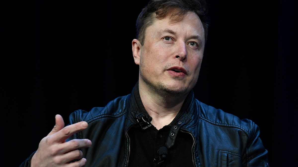 Elon Musk speaks at the Satellite Conference and Exhibition in Washington, March 9, 2020.