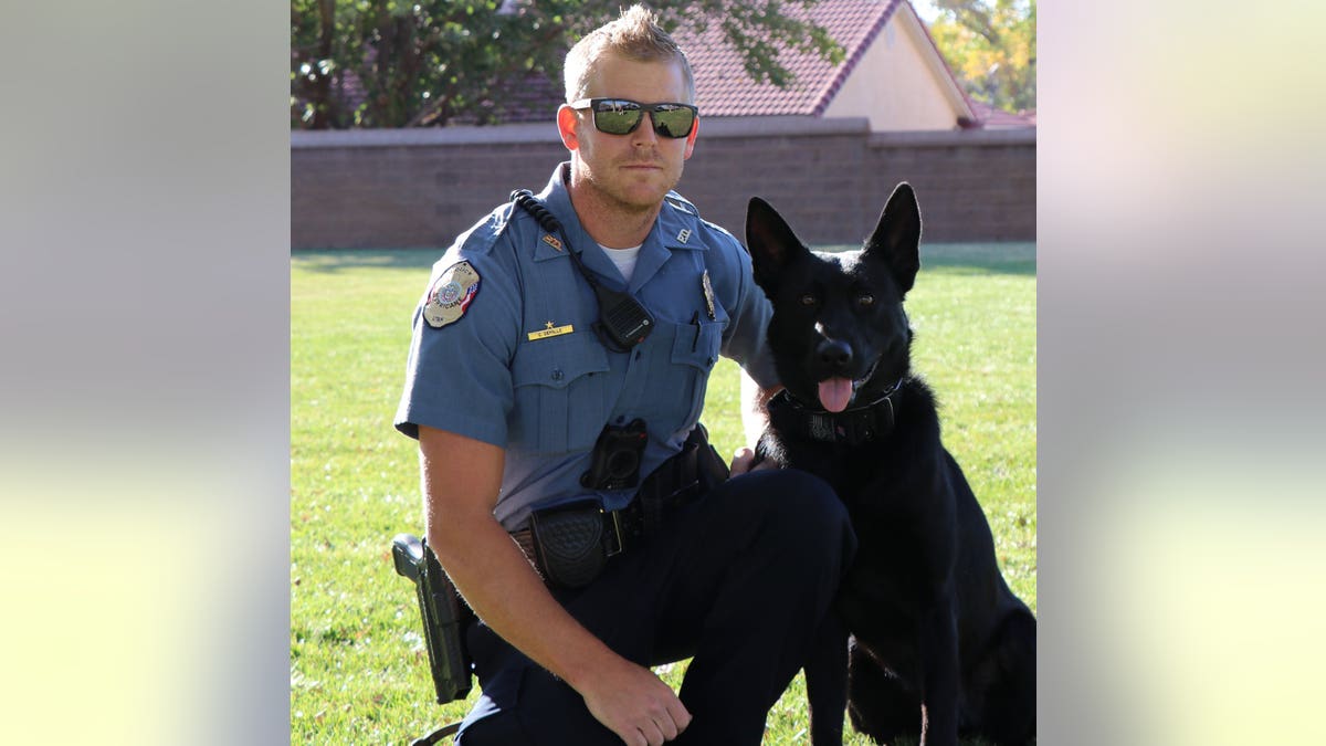 K9 Bruno took a bullet to his jaw protecting his partner, Officer RJ.