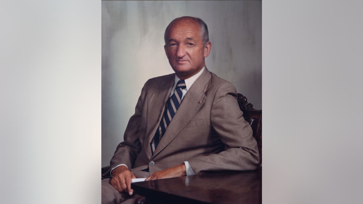 Portrait of American businessman Franklin Perdue (1920 - 2005), former president and chairman of Perdue Farms, one of the United States' largest chicken processors, New York, New York, 1980. (Photo by Bachrach/Getty Images)