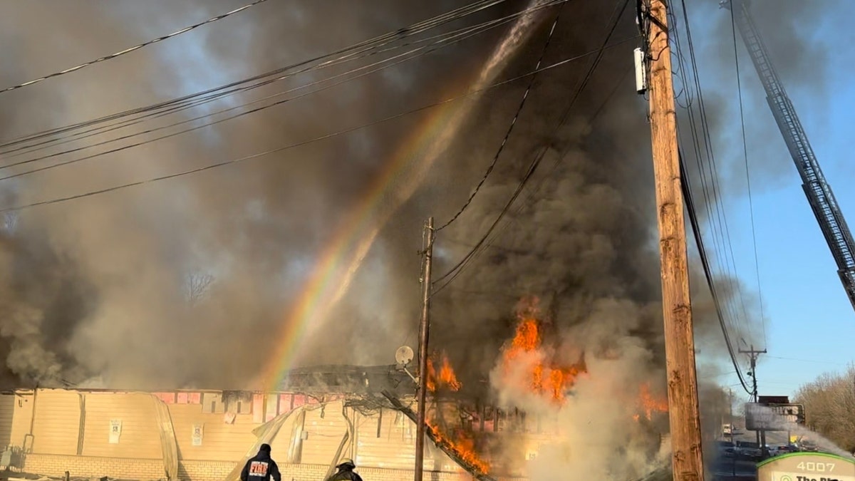 Rainbow at The Place Church fire in Gastonia, North Carolina