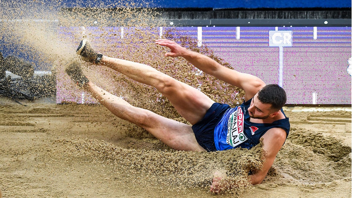 Izmir Smajlaj competes at the European Athletics Championships