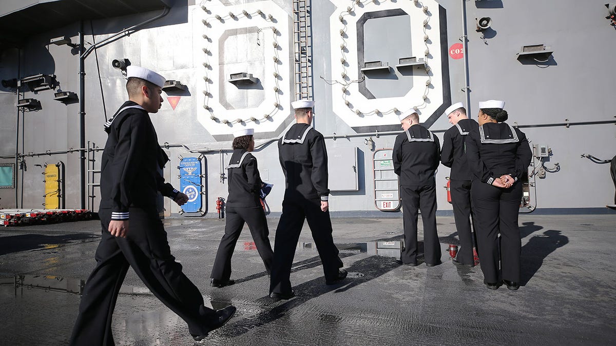 Navy officers in training