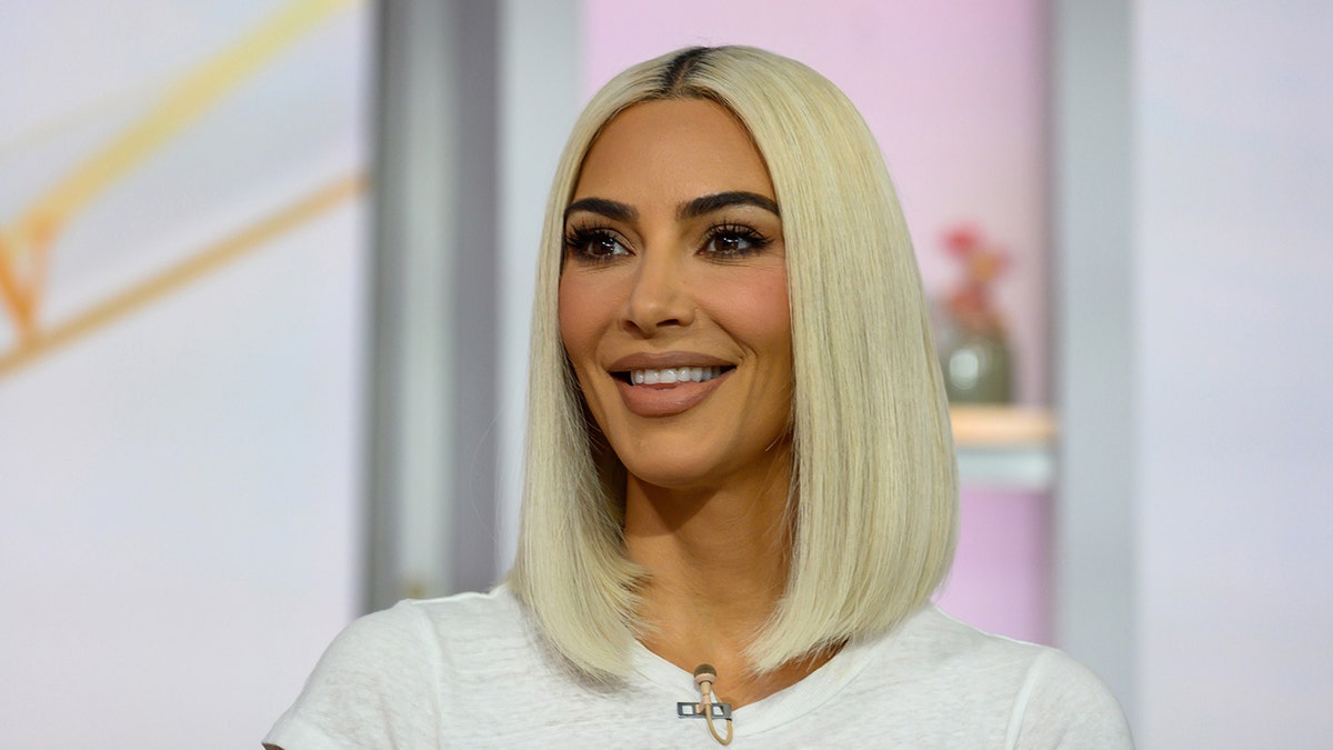 Kim Kardashian with a platinum blonde bob at TODAY show