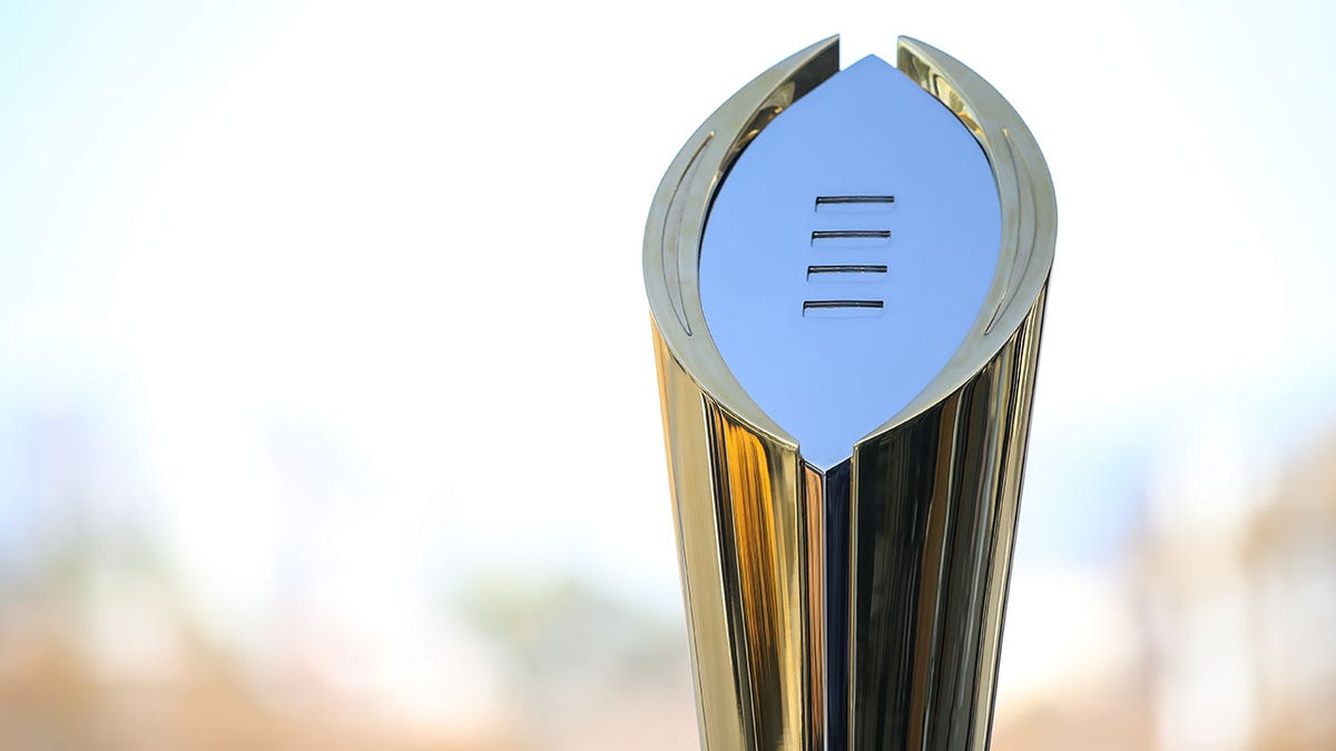 The CFP trophy in November 2022