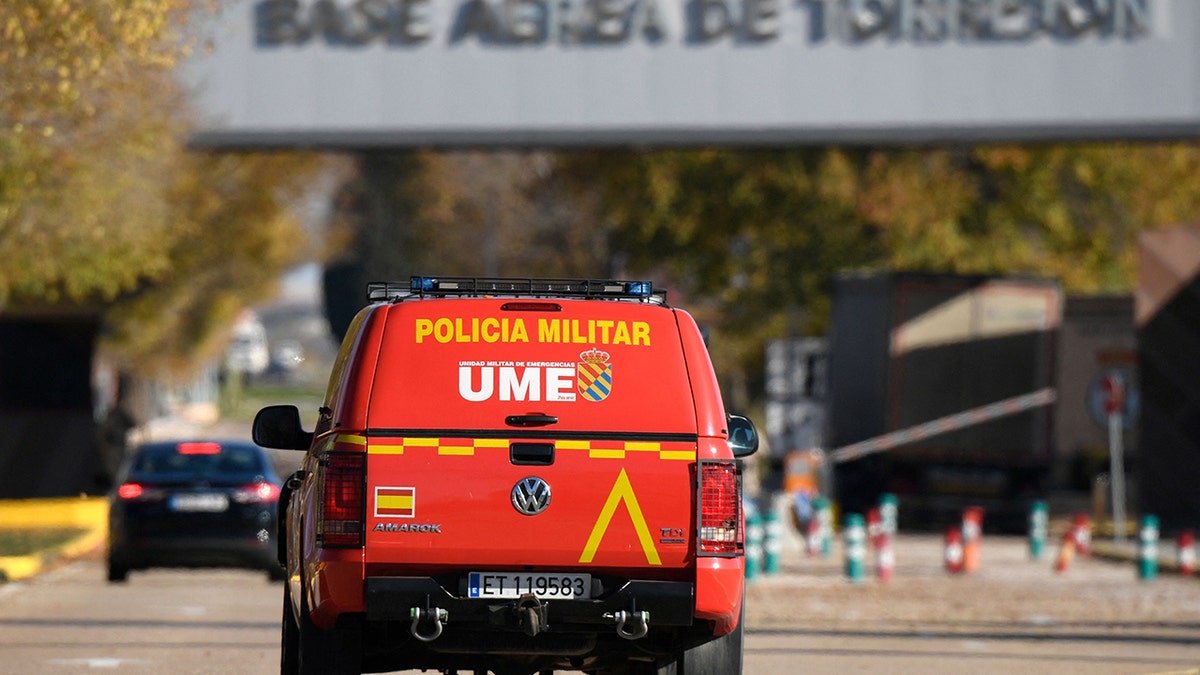 A photo of a Spanish military vehicle