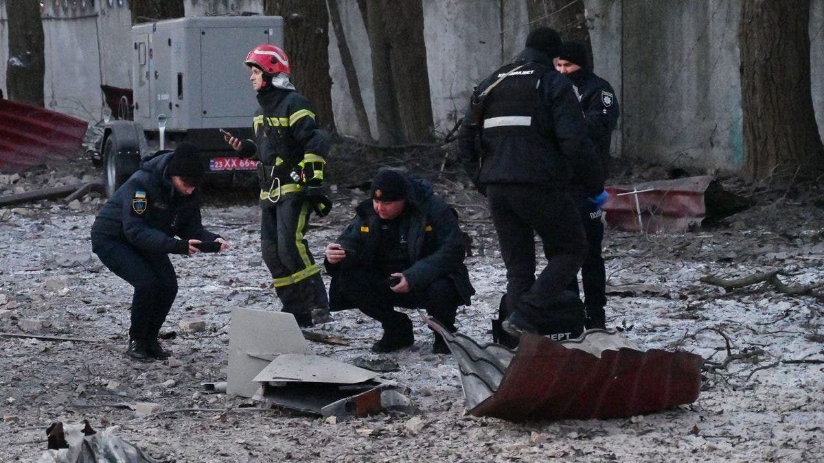 Drone remnants on Kyiv street