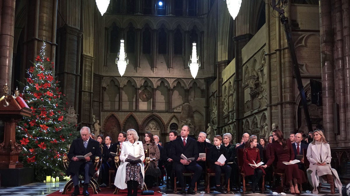 Royal family during the 'Together at Christmas' Carol Service