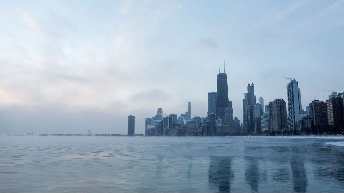 Chicago view over Lake Michigan