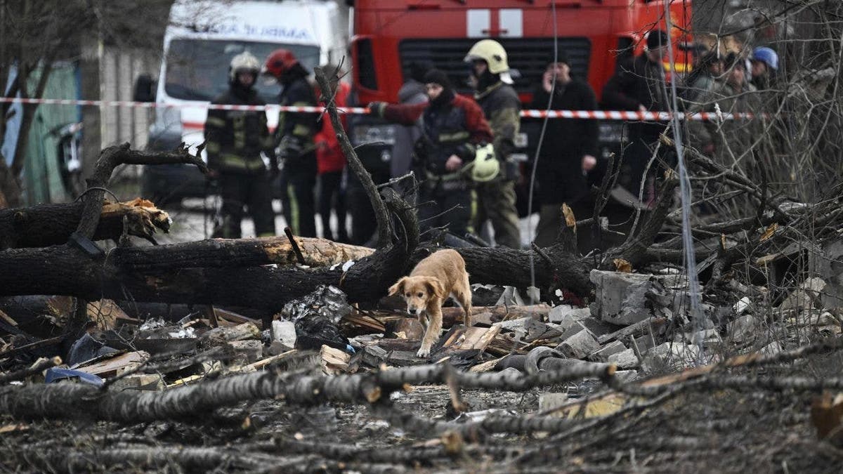 Kyiv missile strike debris aftermath