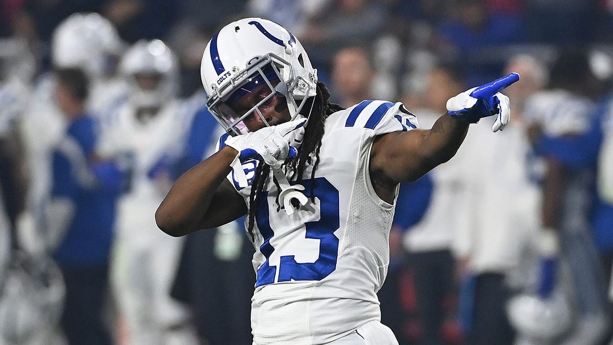 T.Y. Hilton reacts during an NFL game