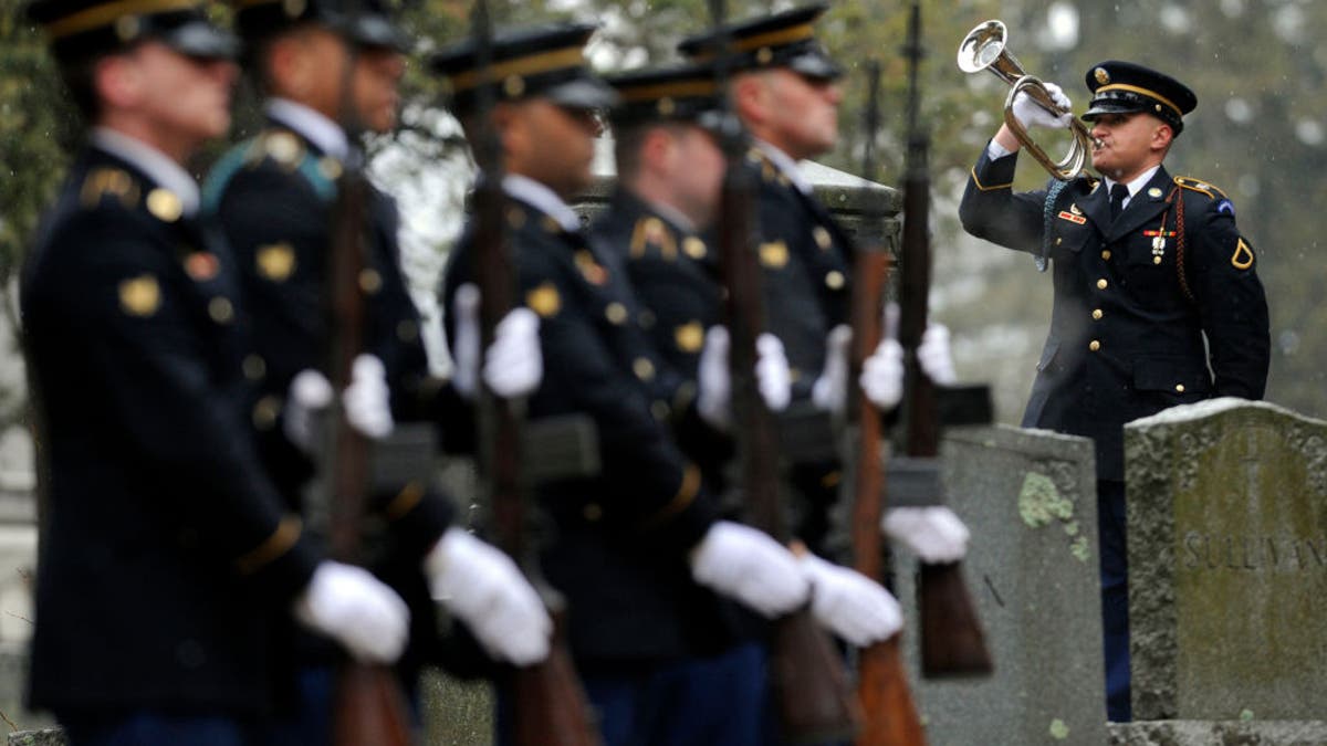 Taps played at military funeral