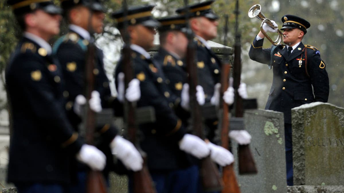 Taps played at military funeral