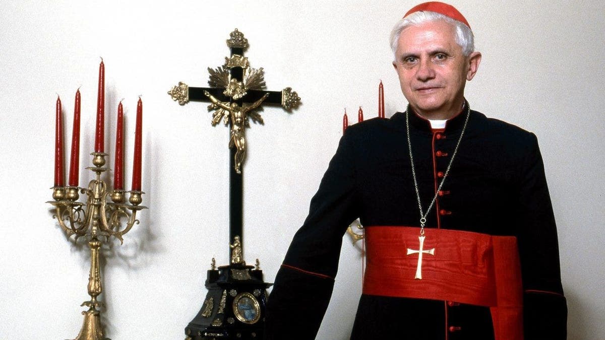 Joseph Ratzinger is seen in 1990