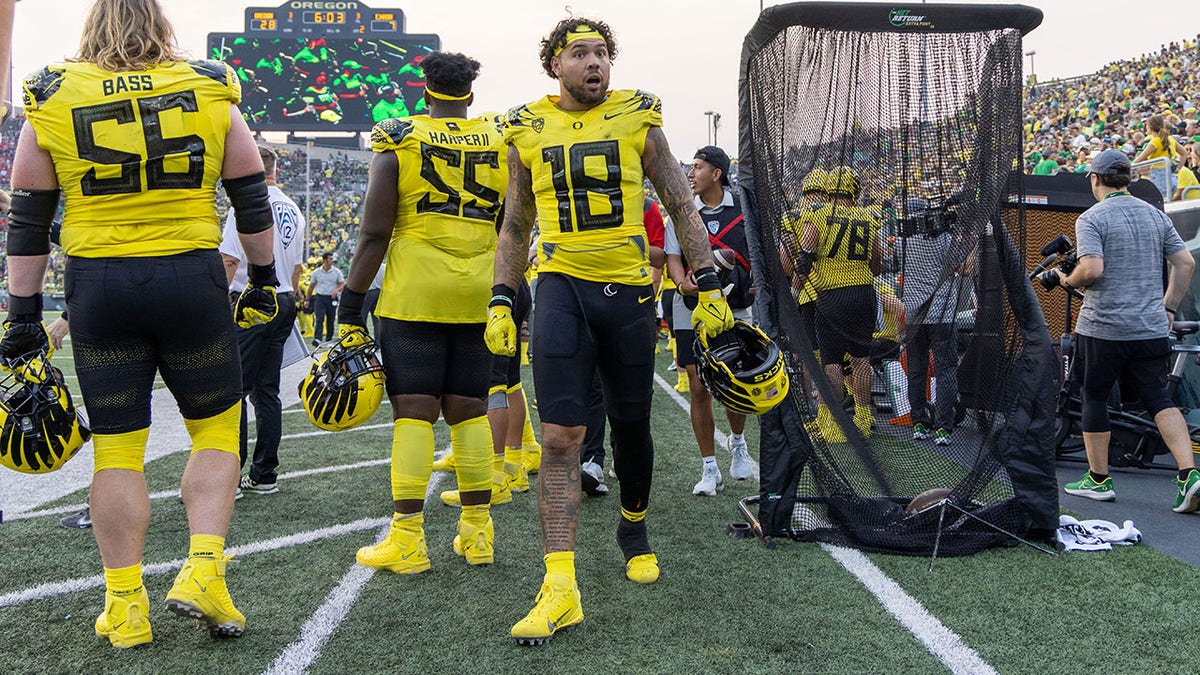 Cam McCormick on the Oregon sidelines