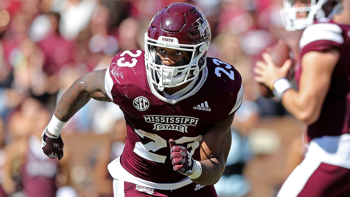 Dillon Johnson runs the ball during a game