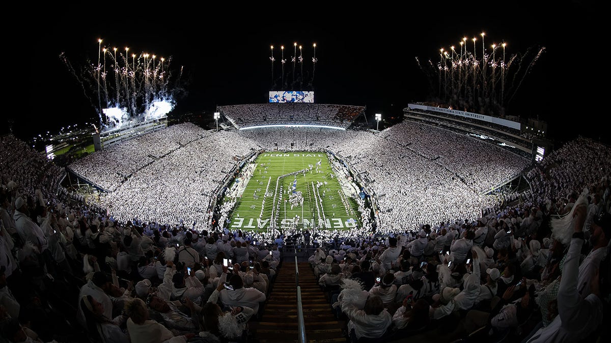 A view of Penn State's football stadium