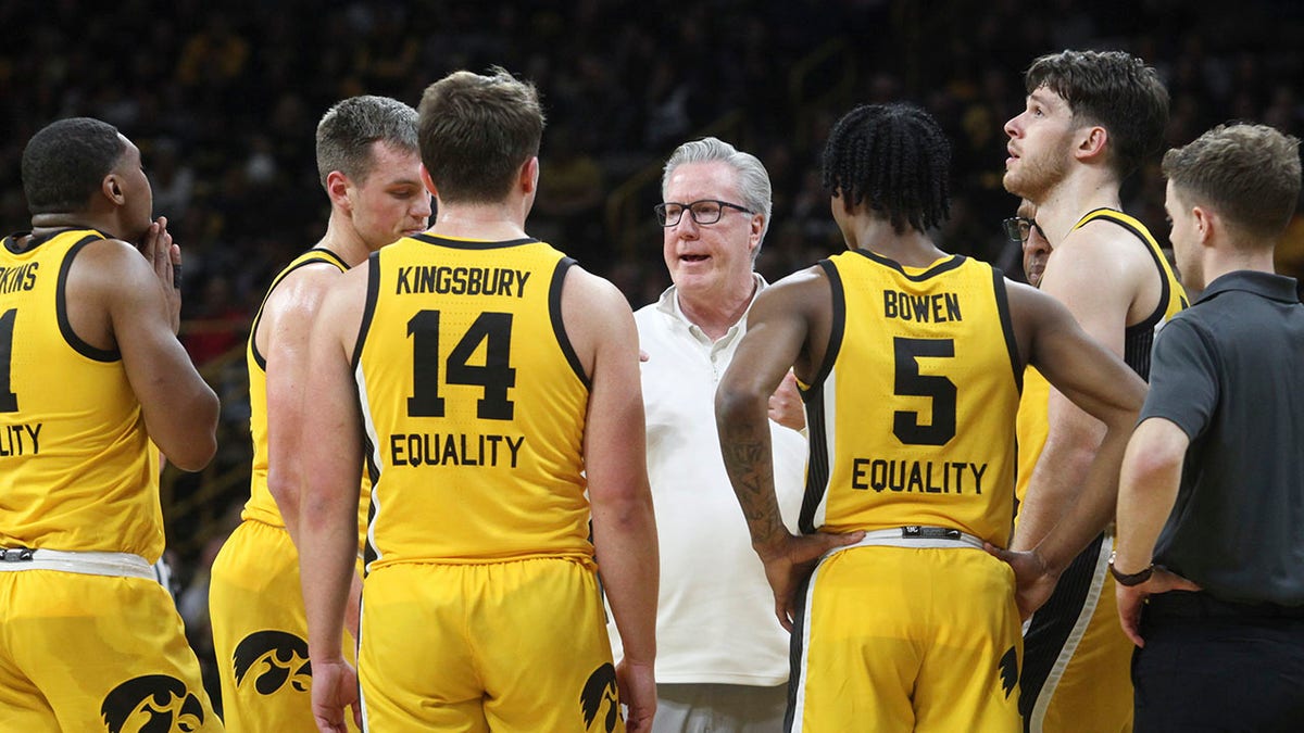 Fran McCaffery talks to his players