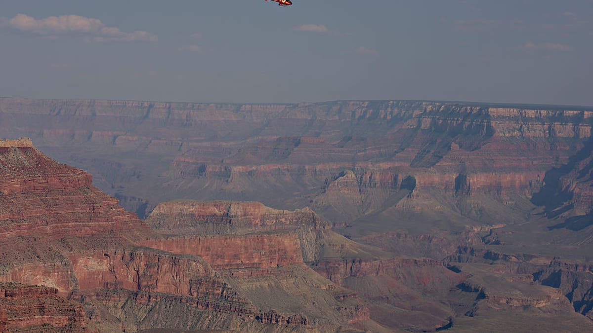 Tourist helicopter over the Grand Canyon